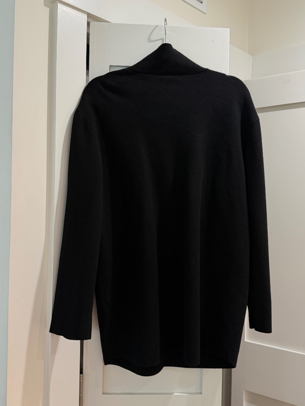 Quince Black Oversized Button-Front Sweater Jacket - Picture 8 of 8